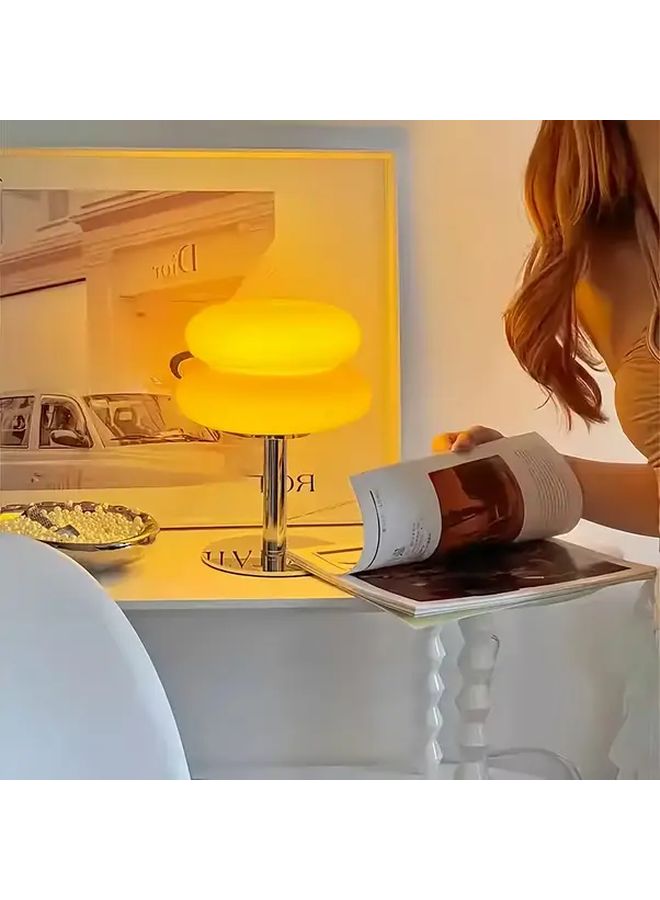Modern USB Powered Dual Tier LED Table Lamp Dimmable Color Changing White Bread Light - Image 5